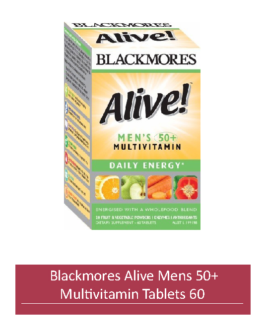 BLACKMORES ALIVE MENS 50+ MULTIVITAMIN TABLETS 60